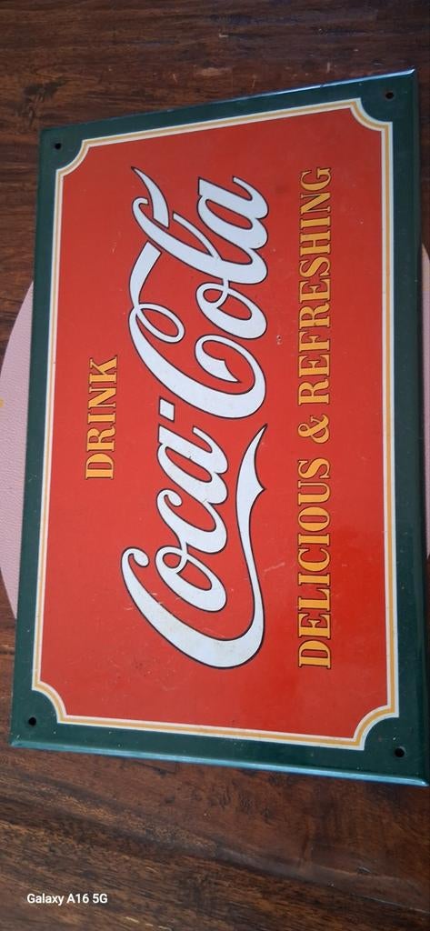 Coca-Cola Reclamebord, Knuffels en Deurmagneten, Ophalen, Gebruikt, Reclamebord