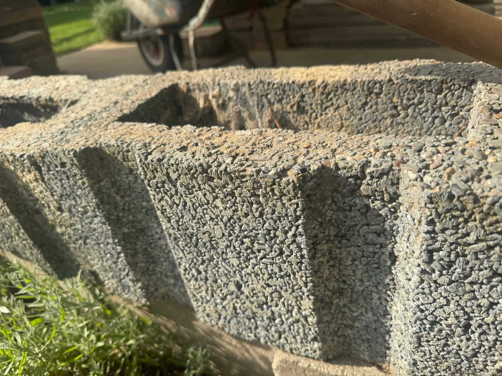 Betonnen stapelblokken voor tuin of muur, Ophalen, Gebruikt, Beton