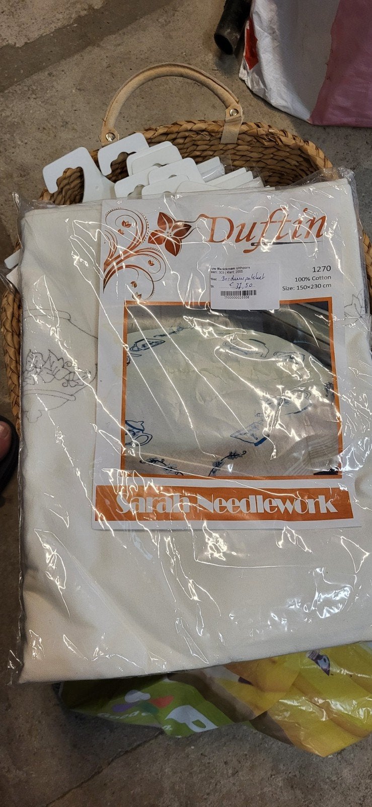 Borduurpakket Duftin 100% Katoen 150x230 cm, Ophalen of Verzenden