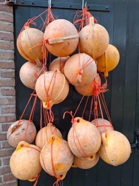 Oude vintage drijvers visnet etalagemateriaal, Gebruikt, T, Ophalen of Verzenden, N
