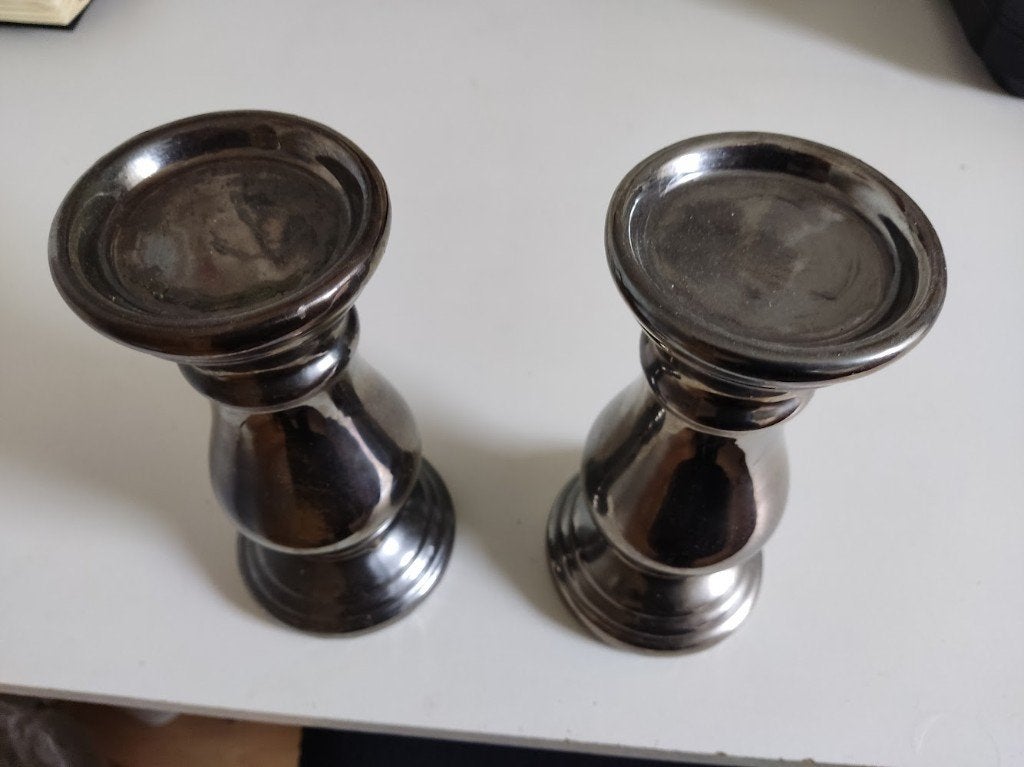 2 Kaars kandelaars 20 cm hoog 8 cm breed, Overige materialen, Ophalen of Verzenden, Zo goed als nieuw, 20 cm