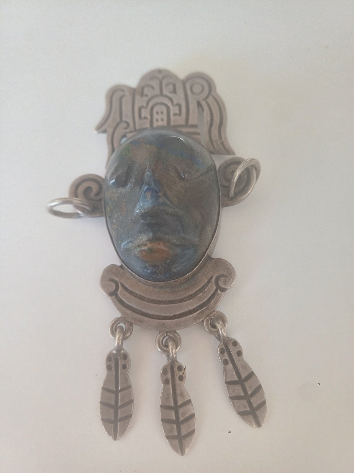 vintage Mexicaanse Taxco broche, Antiek en Kunst, Ophalen of Verzenden, Zilver