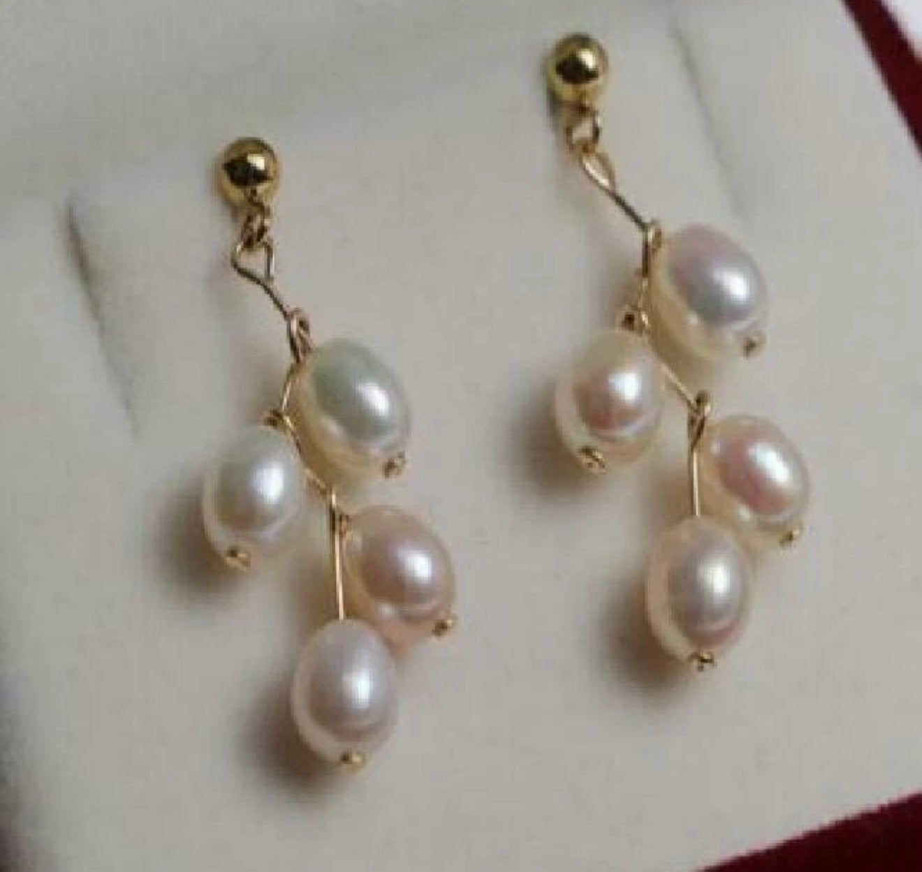 Elegante AAA Akoya Parel Oorbellen met 14K Gouden Sluiting, Sieraden, Tassen en Uiterlijk, Oorbellen, Nieuw, Hangers, Goud, Wit