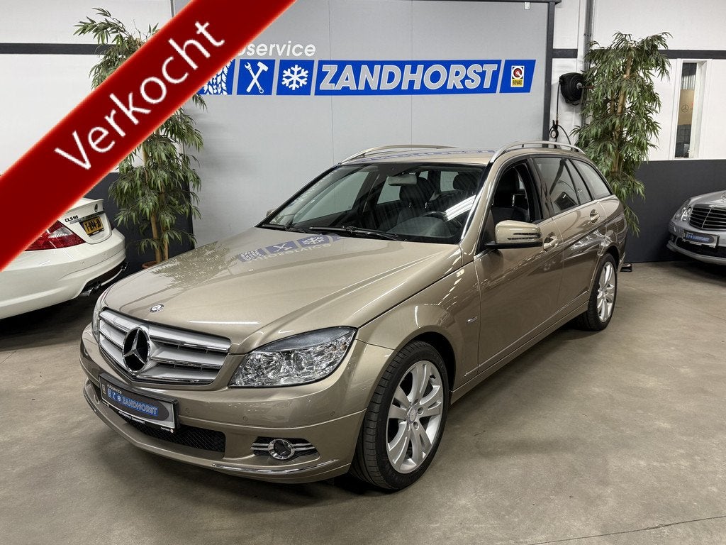 Mercedes-Benz C-Klasse Estate 180 CGI BlueEFFICIENCY Busines, Euro 5, Achterwielaandrijving, Zwart, Beige