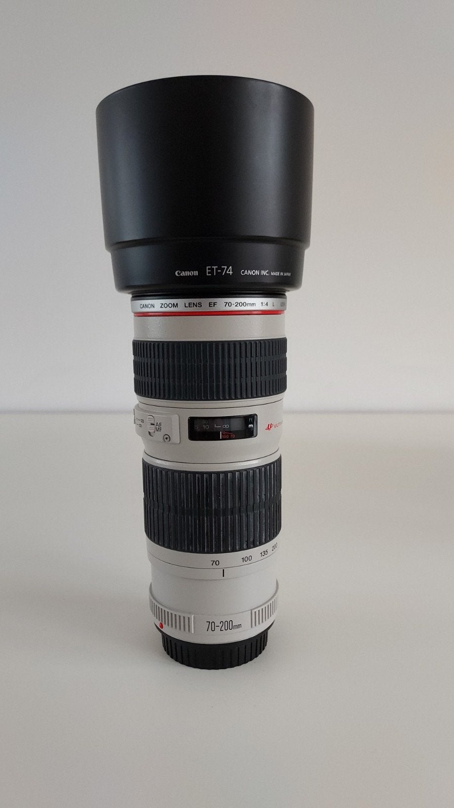 Canon EF 70-200mm f/4 L USM Zoomlens met accessoires, Canon, Zo goed als nieuw, Statiefgondel, Canon EF