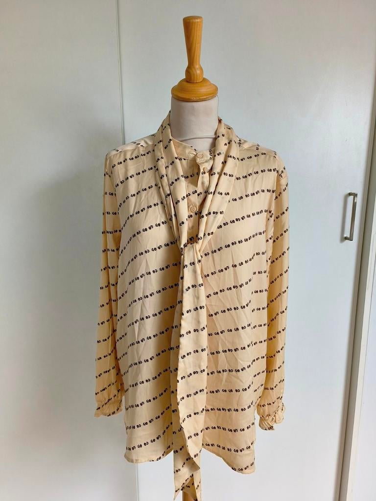 Nieuw Saint Tropez blouse met striklint 38, Maat 38/40 (M), Beige, Nieuw, Ophalen of Verzenden