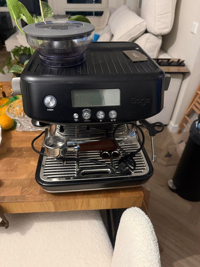 Sage Barista Pro Espressomachine - Gebruikt, Witgoed en Apparatuur, Koffiezetapparaten, Ophalen, Afneembaar waterreservoir, Gebruikt