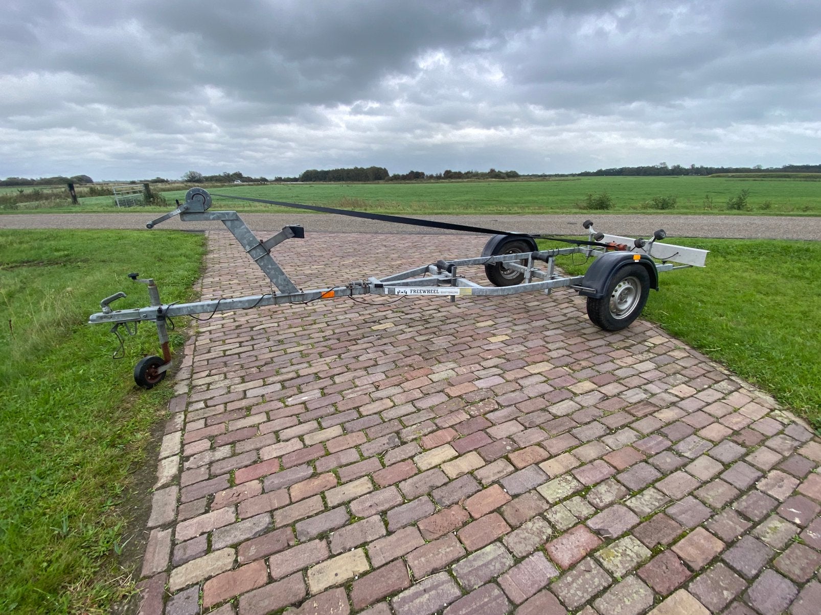 Zeer mooie freewheel kanteltrailer trailer tot 4.75m, Watersport en Boten, Minder dan 1500 kg, Overige typen, Verstelbare verlichting