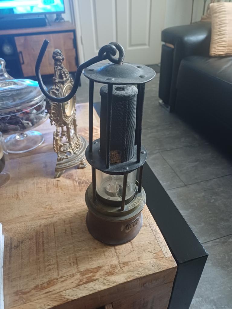 Antieke mijnlamp 1e wereldoorlog, Ophalen of Verzenden