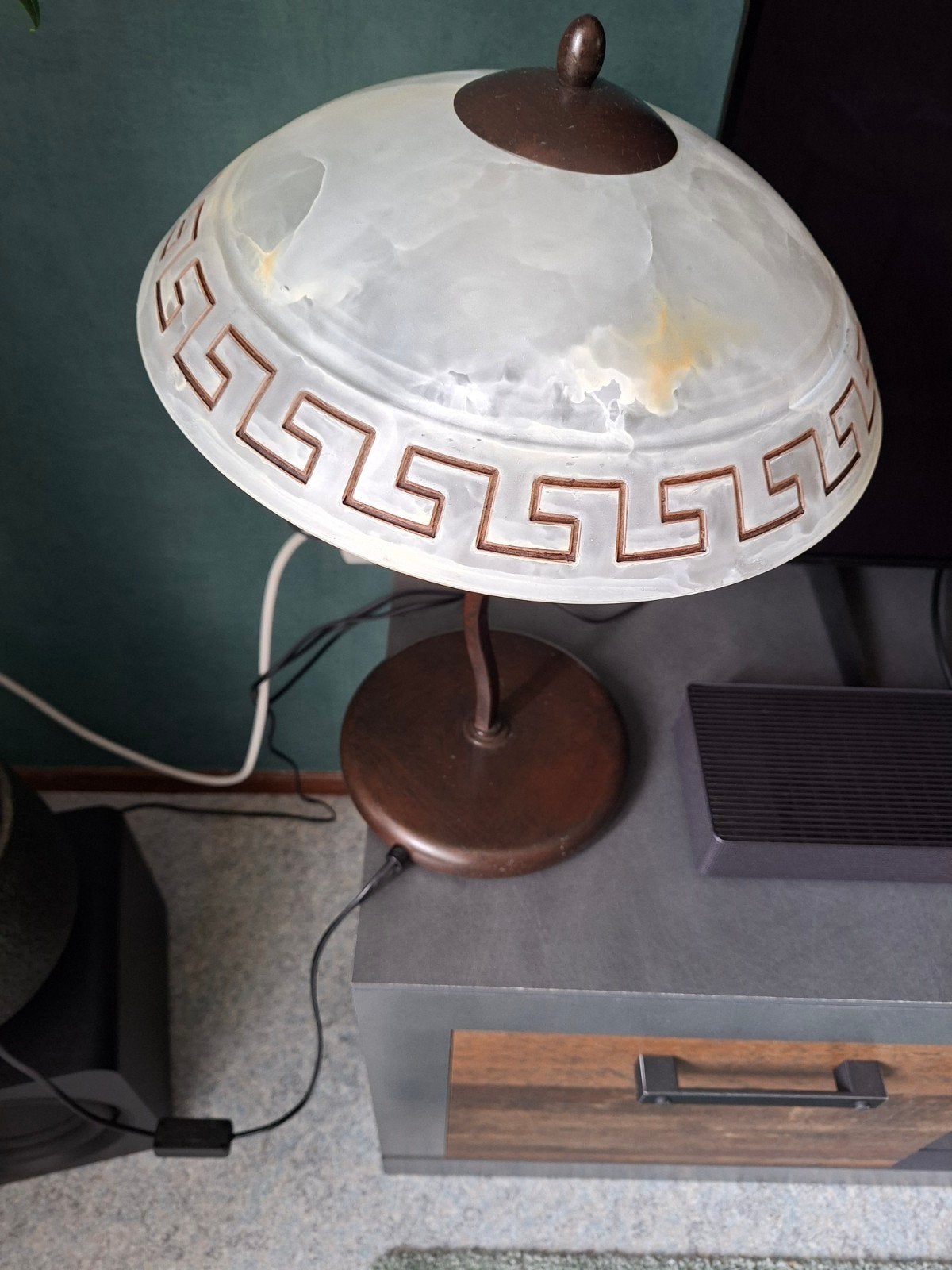 Vintage Tafellamp met Italiaans Patroon, Ophalen
