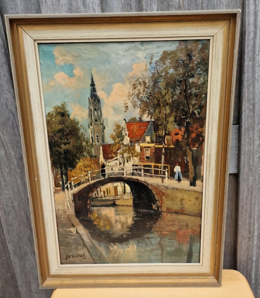 J.h. Wolhoff schilderij, Antiek en Kunst, Ophalen of Verzenden, Overige stijlen, Overige technieken, Maritiem / water