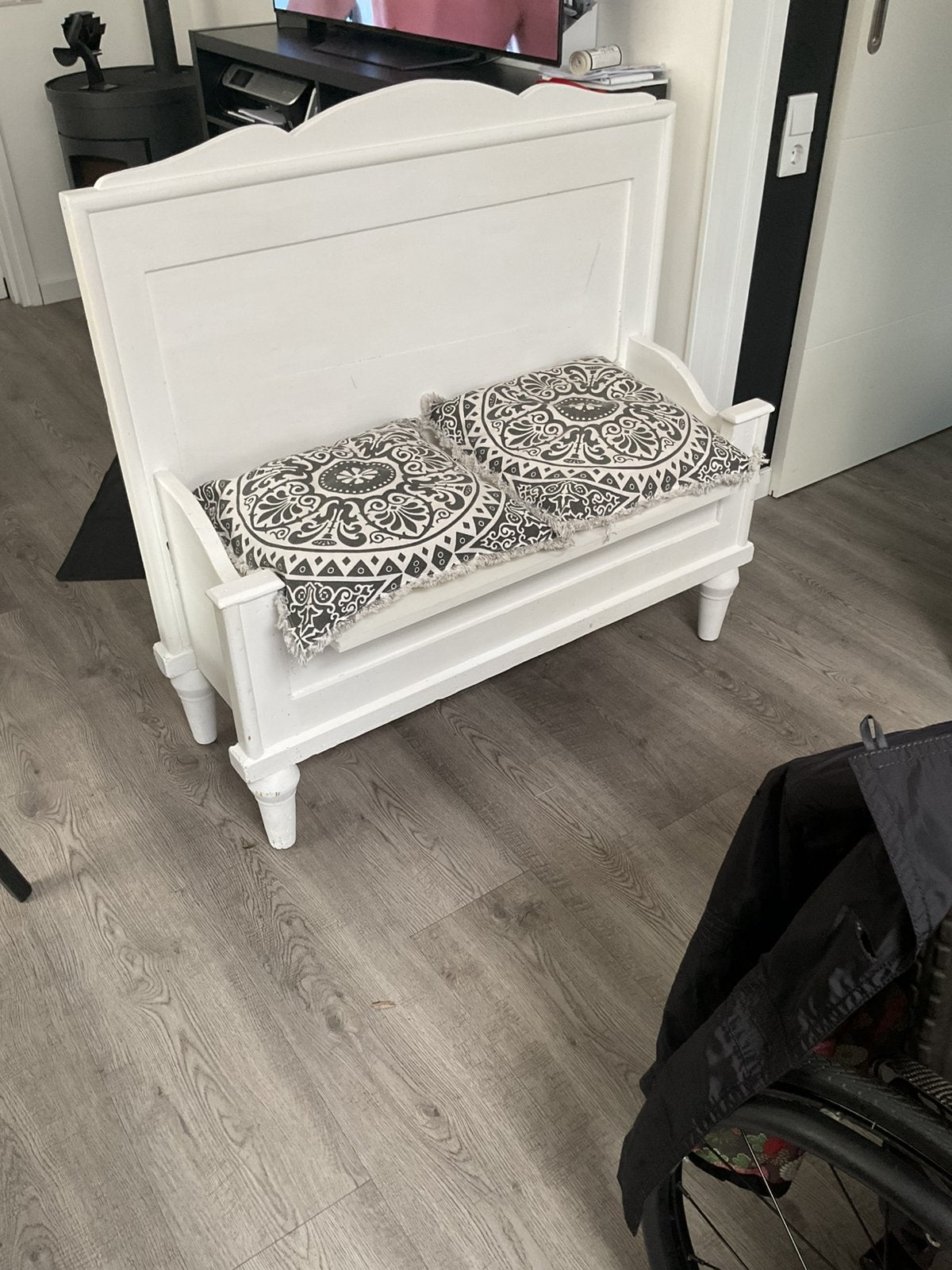 Eettafel set zwart plus zitbank, Ophalen, Zo goed als nieuw