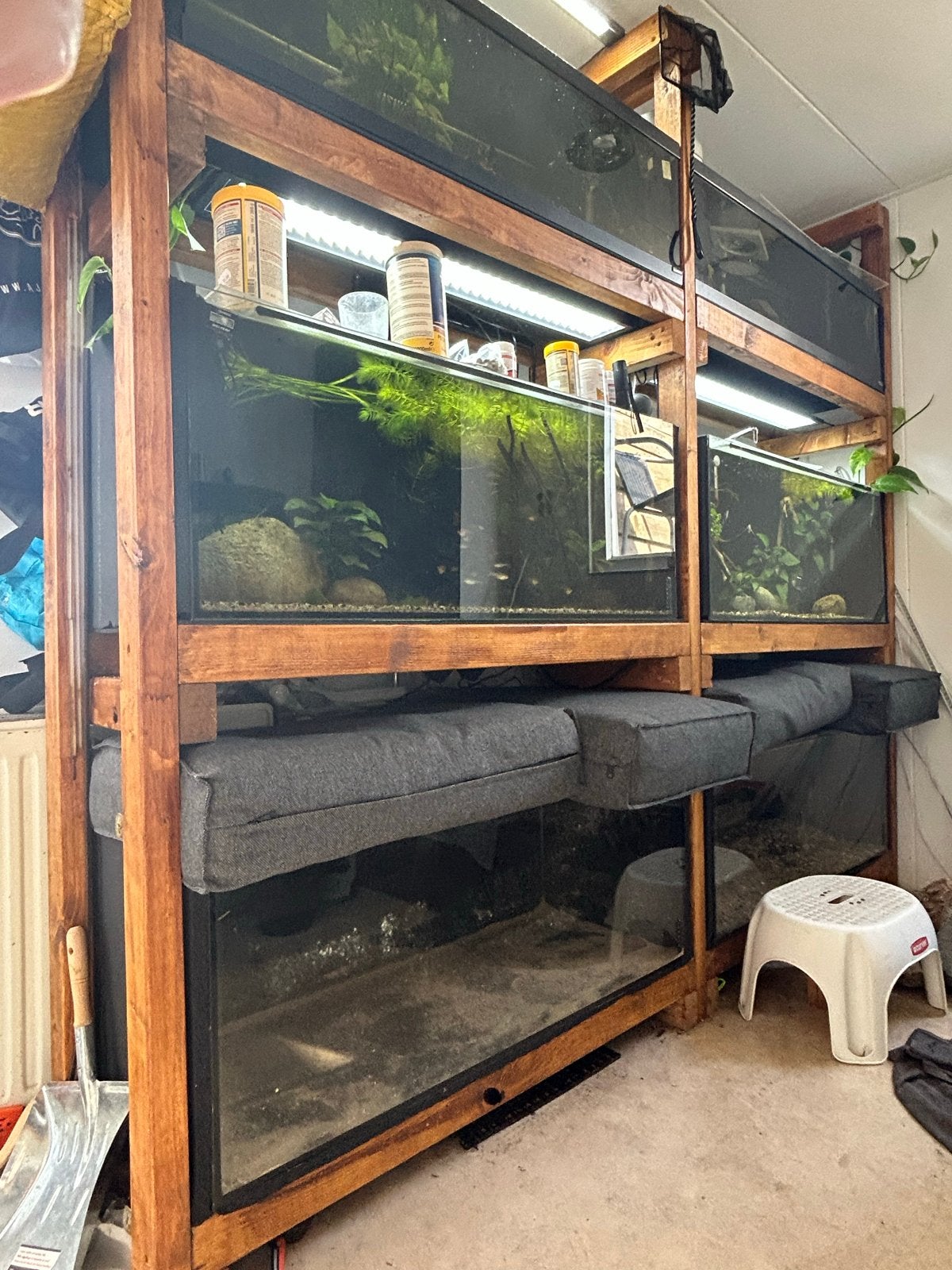 Aquarium stelling, Dieren en Toebehoren, Vissen | Aquaria en Toebehoren, Ophalen, Inclusief toebehoren, Gebruikt, Leeg aquarium
