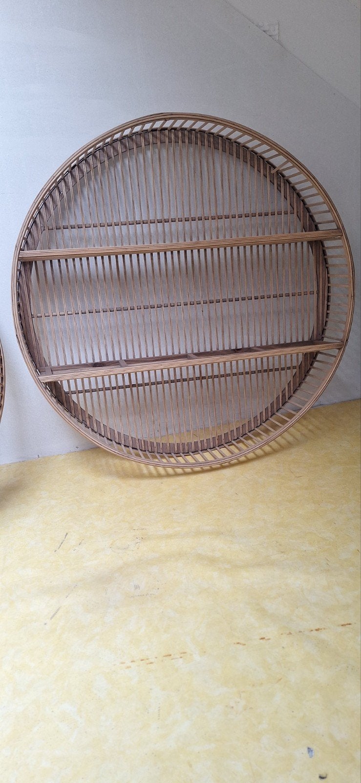 Set van 2 ovale rotan wandplanken, Huis en Inrichting, Woonaccessoires | Wandplanken en Boekenplanken, Ophalen of Verzenden, Zo goed als nieuw
