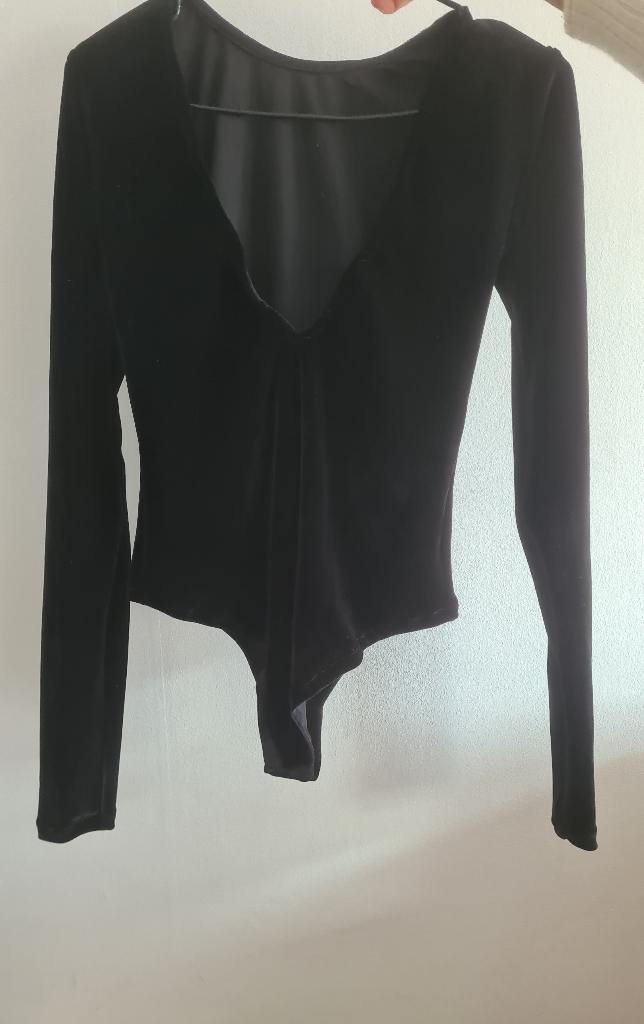 Bodysuit Italiaanse Velour Zwart S-M HANDGEMAAKT! NIEUW!, Ophalen of Verzenden, Zwart, Body of Korset