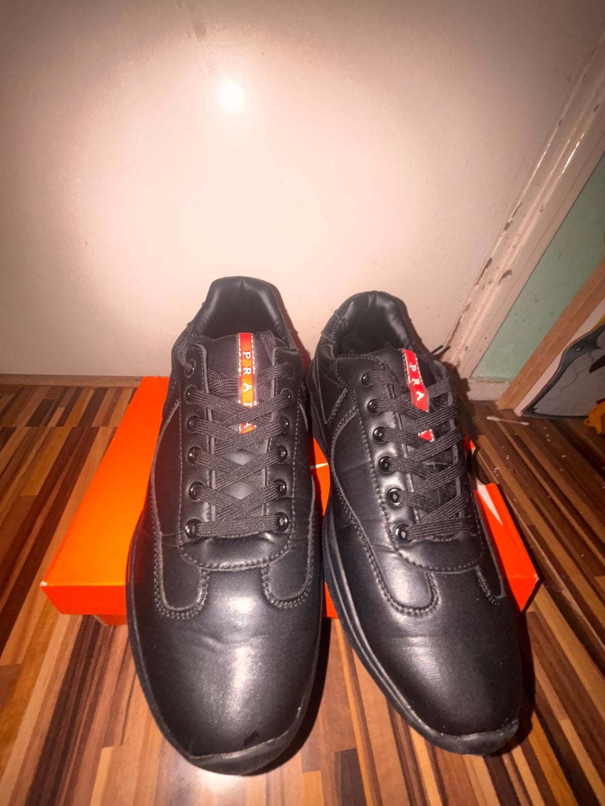 Prada America’s Cup Black EU 45, Verzenden, Zwart, Overige typen, Zo goed als nieuw