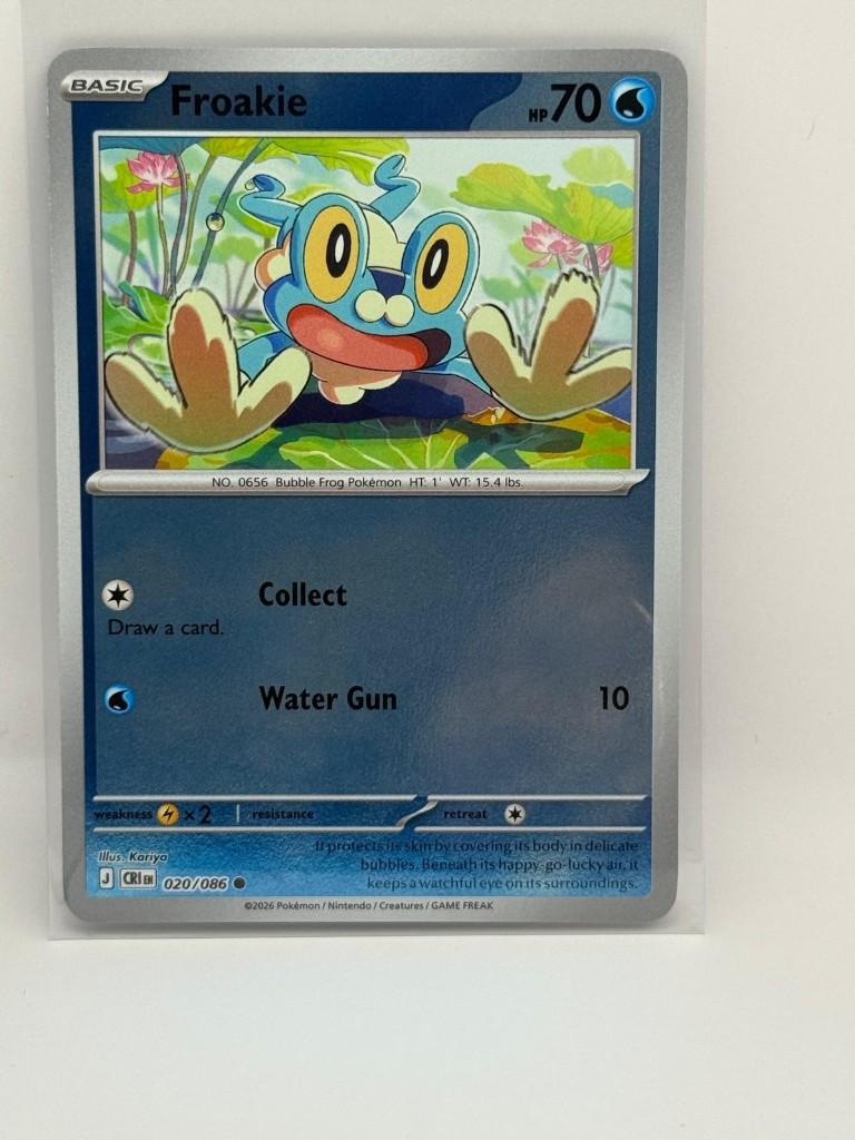 Froakie [Reverse Holo] #20 Pokemon Chaos Rising 1, Verzenden, Nieuw, Losse kaart, Foil