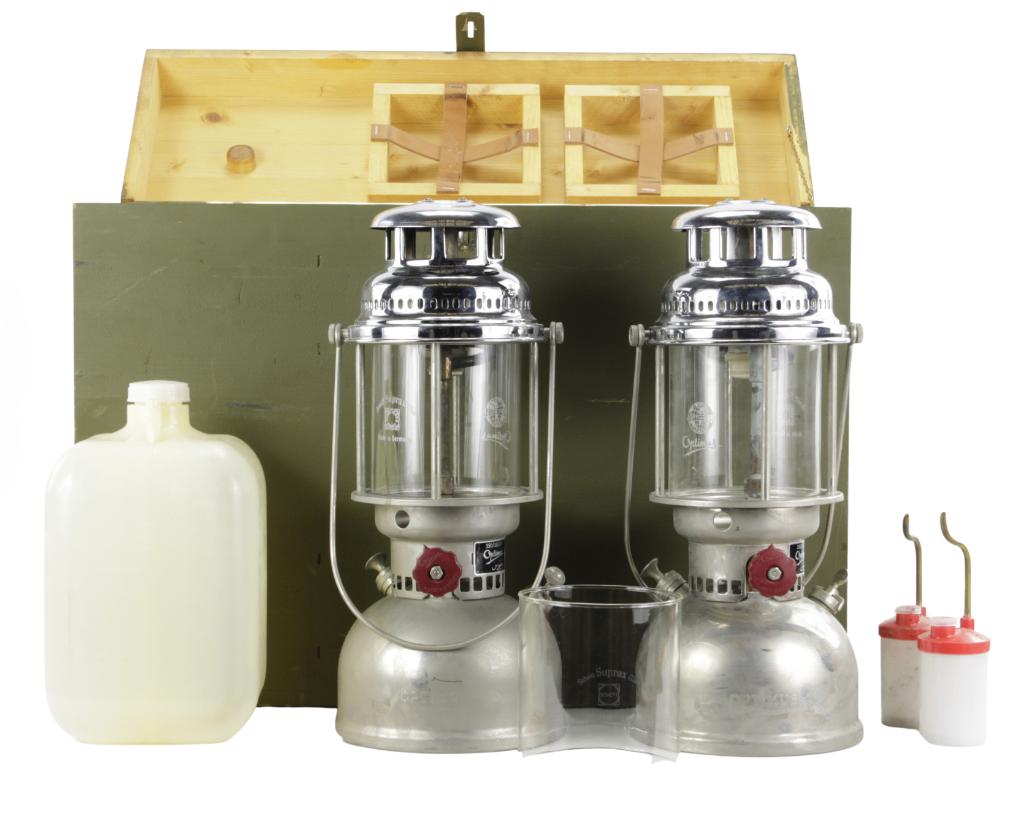 Optimus 1550 G - 2 stuks in kist - set 1 - Petroleumlampen, Verzenden