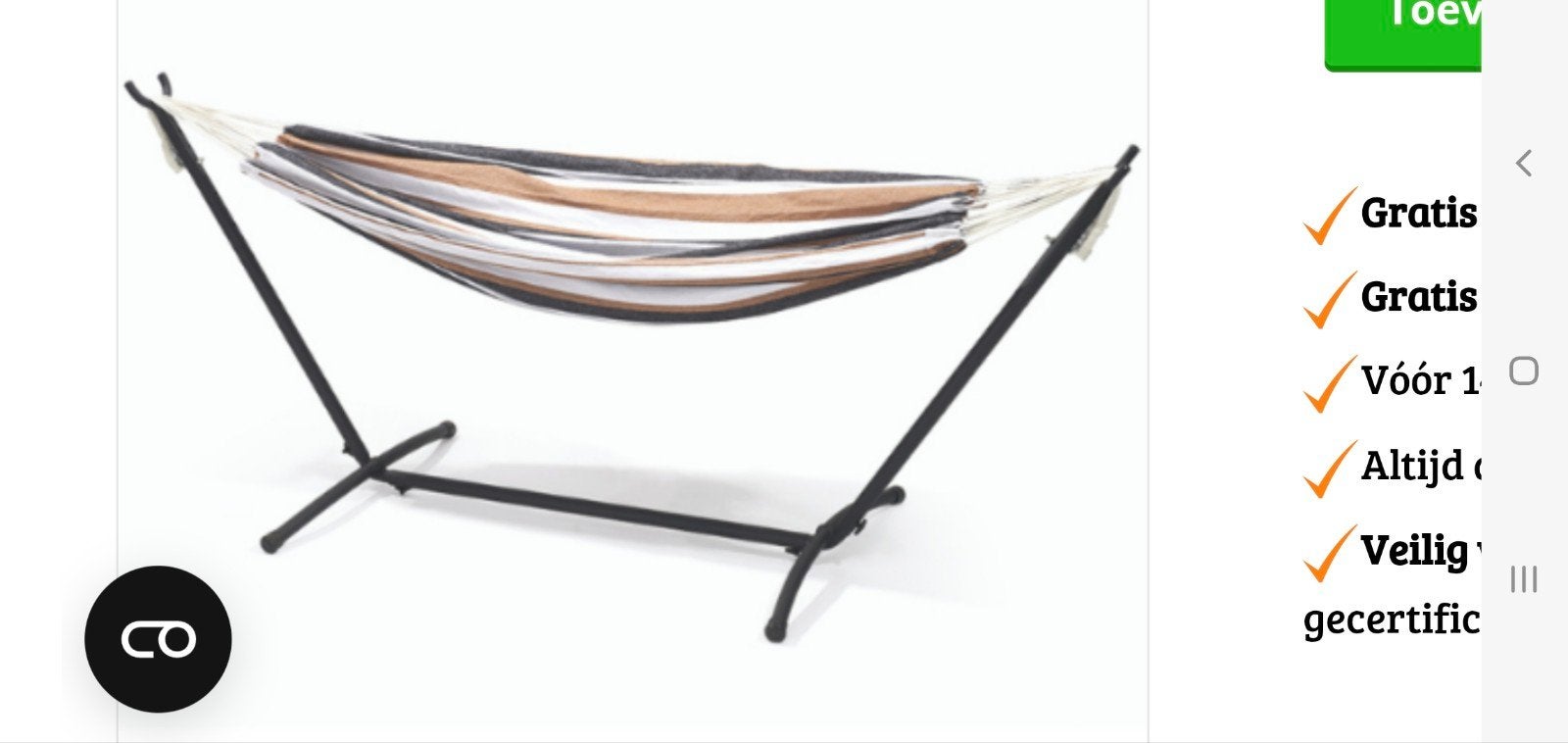 Hangmat met frame - nieuw, Ophalen of Verzenden