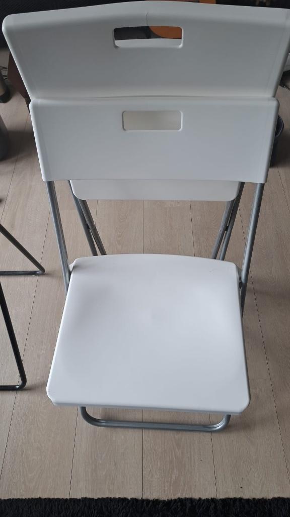 3 x klapstoel voor 10 euro, Huis en Inrichting, Stoelen, Ophalen, Gebruikt, Zwart, Drie