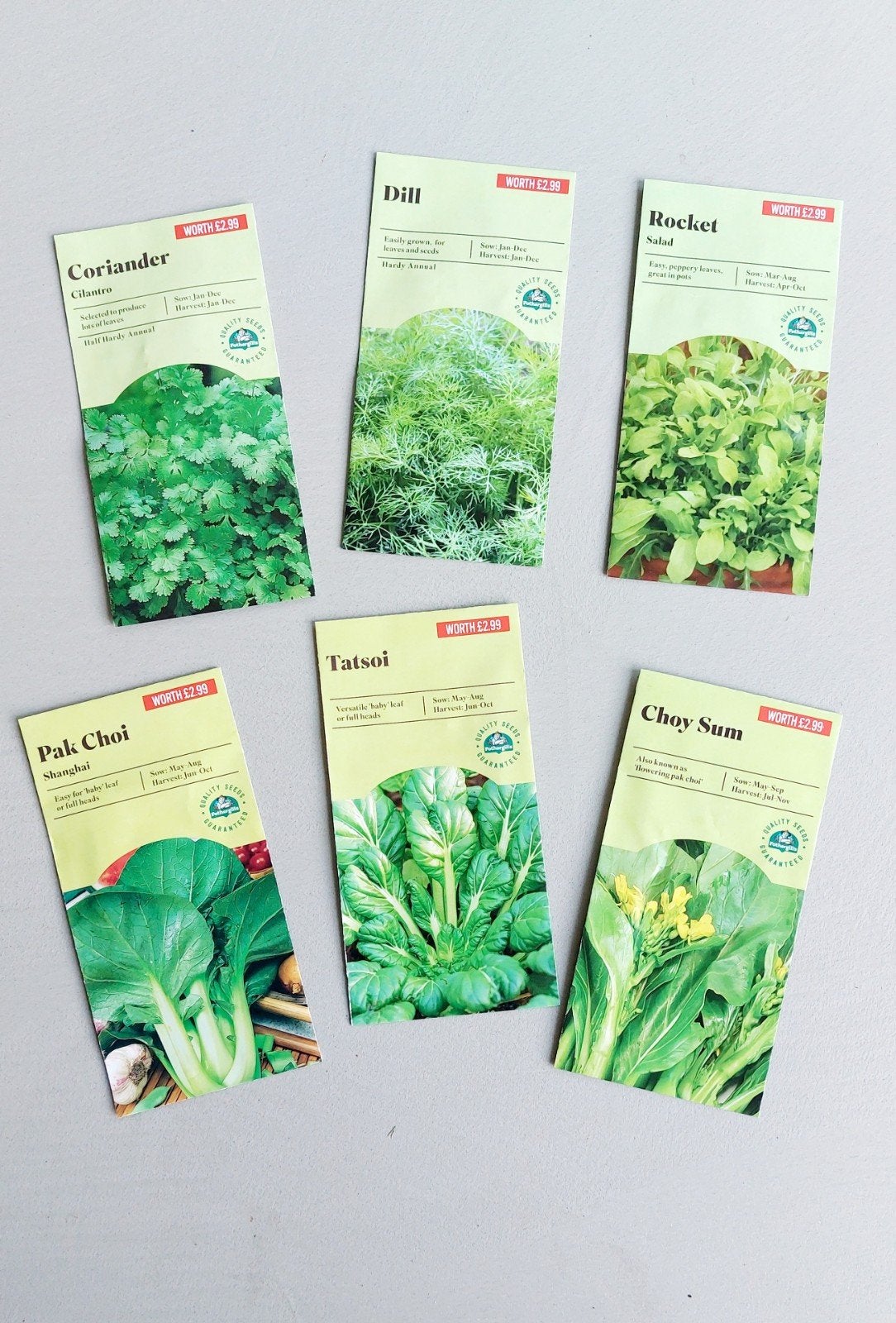 Fothergills Engelse Moestuin Zaden  Paksoi, Dille, Koriander, Ophalen of Verzenden, Gehele jaar, Volle zon, Zaad