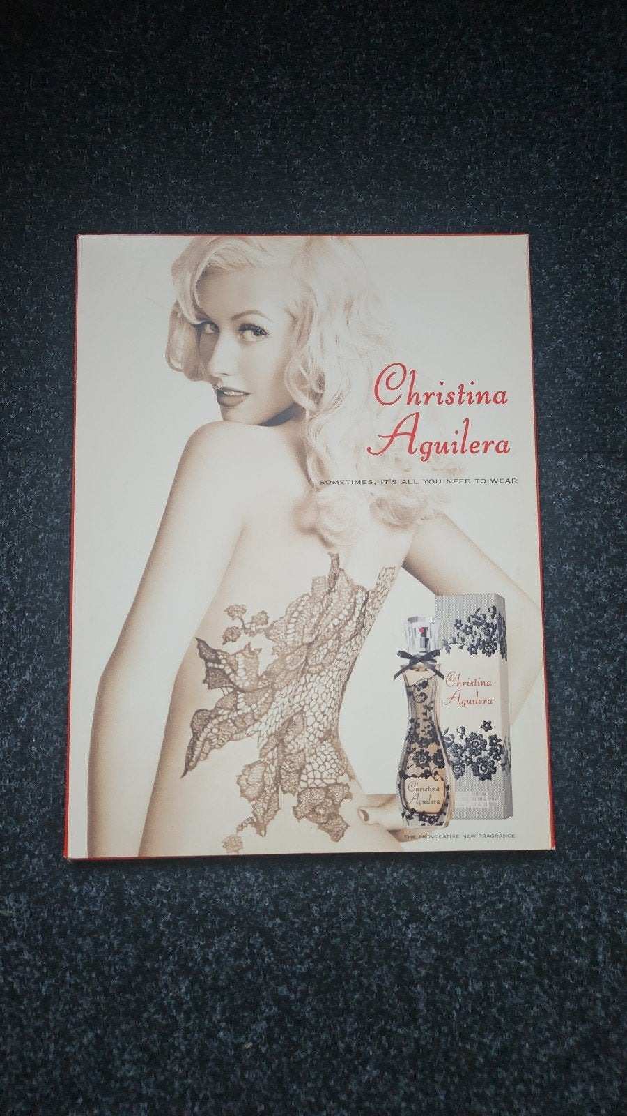 Christina Aguilera Parfum Reclame Poster, Ophalen of Verzenden, Gebruikt