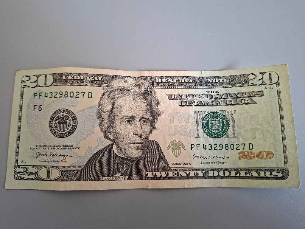 Bankbiljet:  U.S.A.  20 dollar, Postzegels en Munten, Bankbiljetten | Amerika, Verzenden, Noord-Amerika, Los biljet