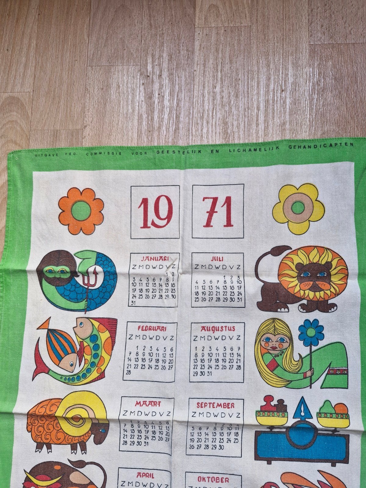 Theedoek uit 1971., Ophalen, Gebruikt