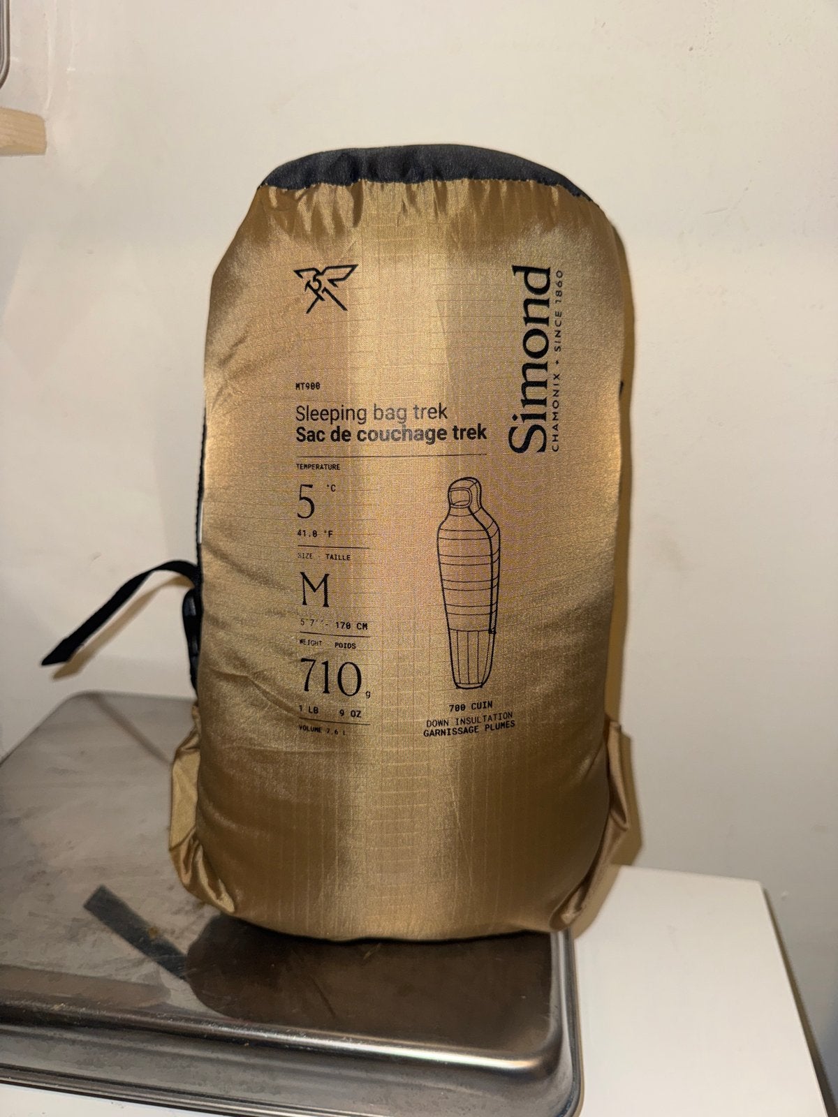 Nieuwe Simond MT900 Dons Slaapzak 5C - Maat M, Ophalen of Verzenden, Nieuw