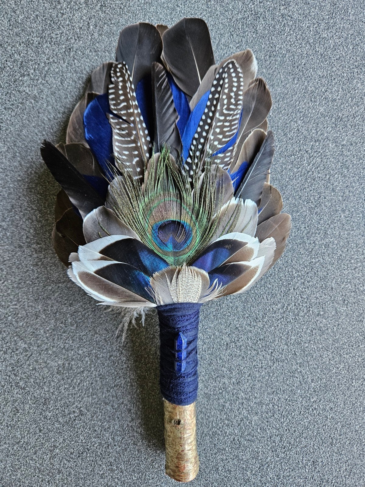 smudge feathers lapis lazuli veren waaier reiki sjamanisme, Ophalen of Verzenden
