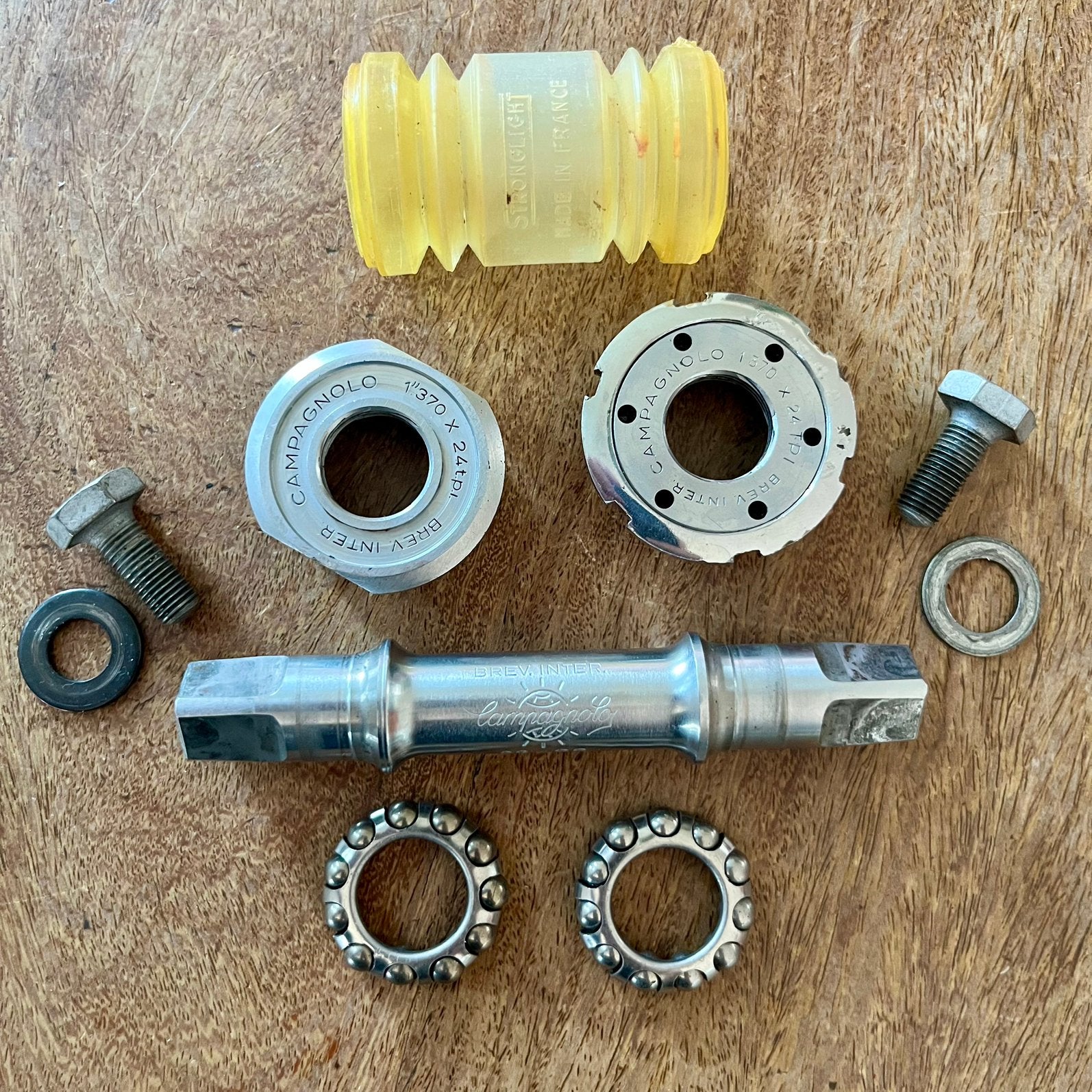 Vintage Campagnolo bottom bracket trapas, Ophalen of Verzenden, Zo goed als nieuw