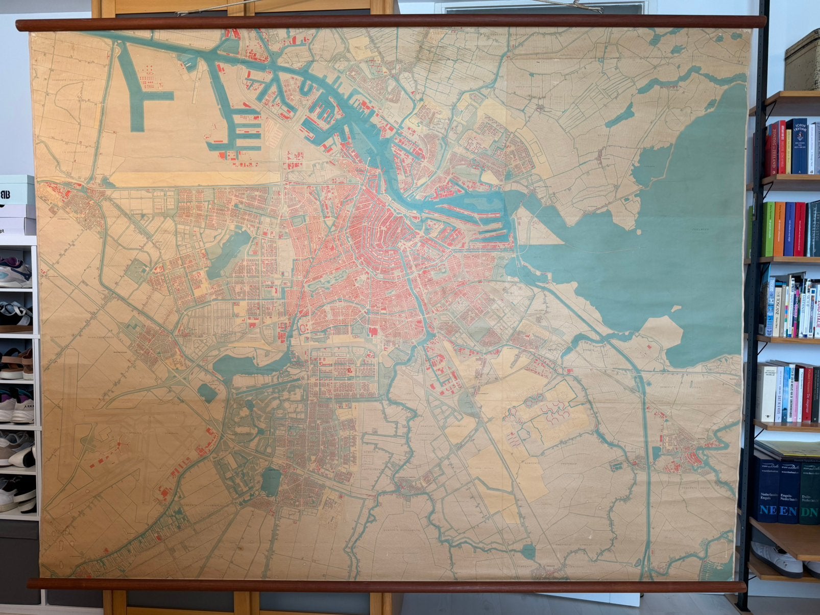 Unieke plattegrond van Amsterdam jaren ‘60/‘70., Antiek en Kunst, Ophalen of Verzenden, Stad- en Dorpsgezichten