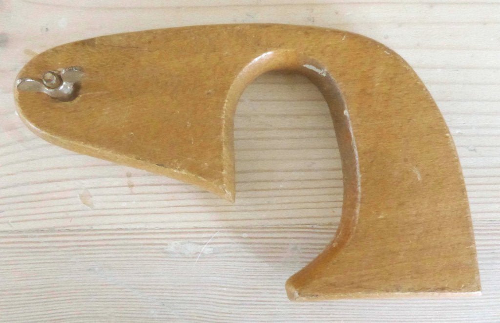 Houten zaaghandgreep / zaaghandvat vintage – 15 cm, Ophalen of Verzenden, Gebruikt, Overige typen