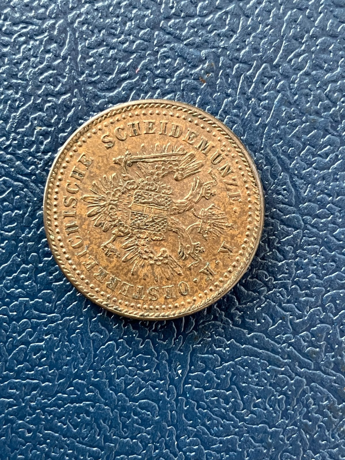 Muntdoosje, Oostenrijkse 1 Kreuzer munt 1851, Ophalen of Verzenden, Oostenrijk, Losse munt