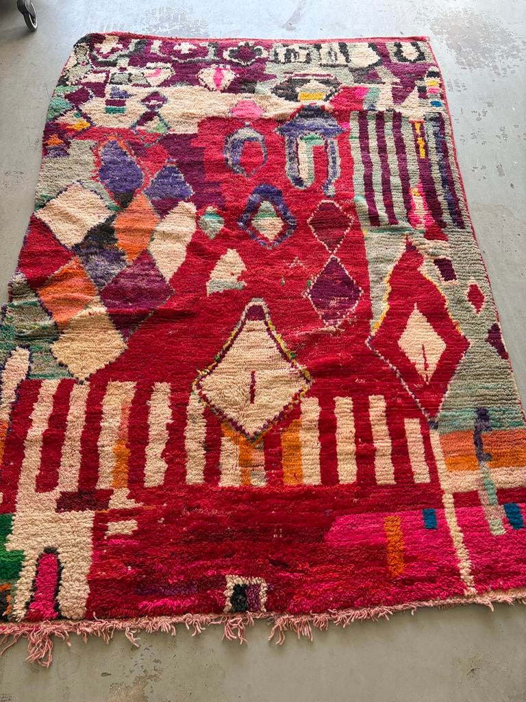 Authentiek Marokkaans kleed uit Marrakech - 170x245 cm, Ophalen, 150 tot 200 cm, 200 cm of meer, Zo goed als nieuw