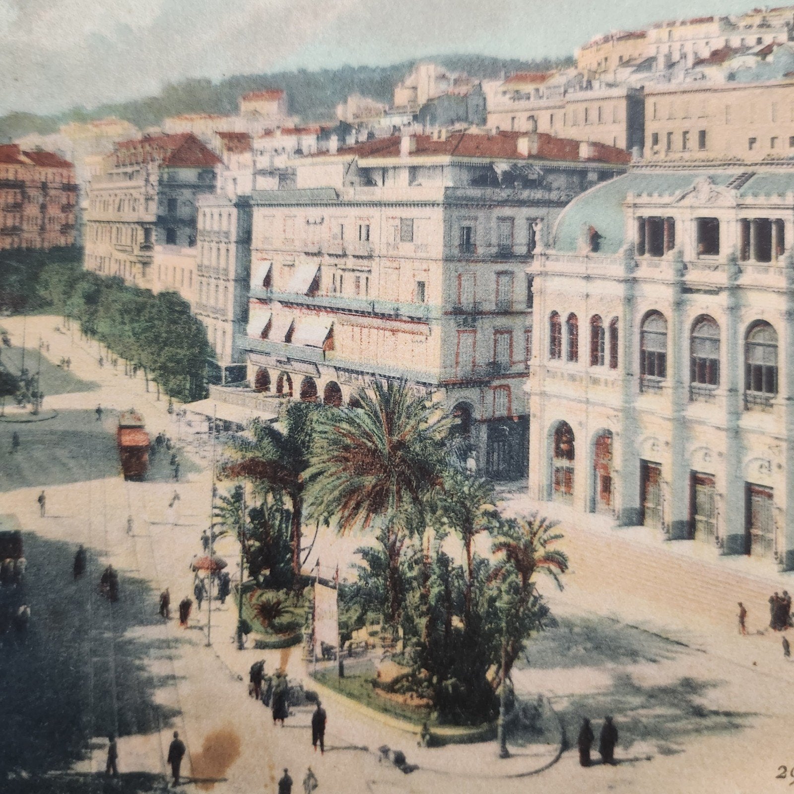 Oude Ansichtkaart Algerije - Le Théâtre et la Place Bresson, Ophalen of Verzenden, Voor 1920, Ongelopen, Buiten Europa