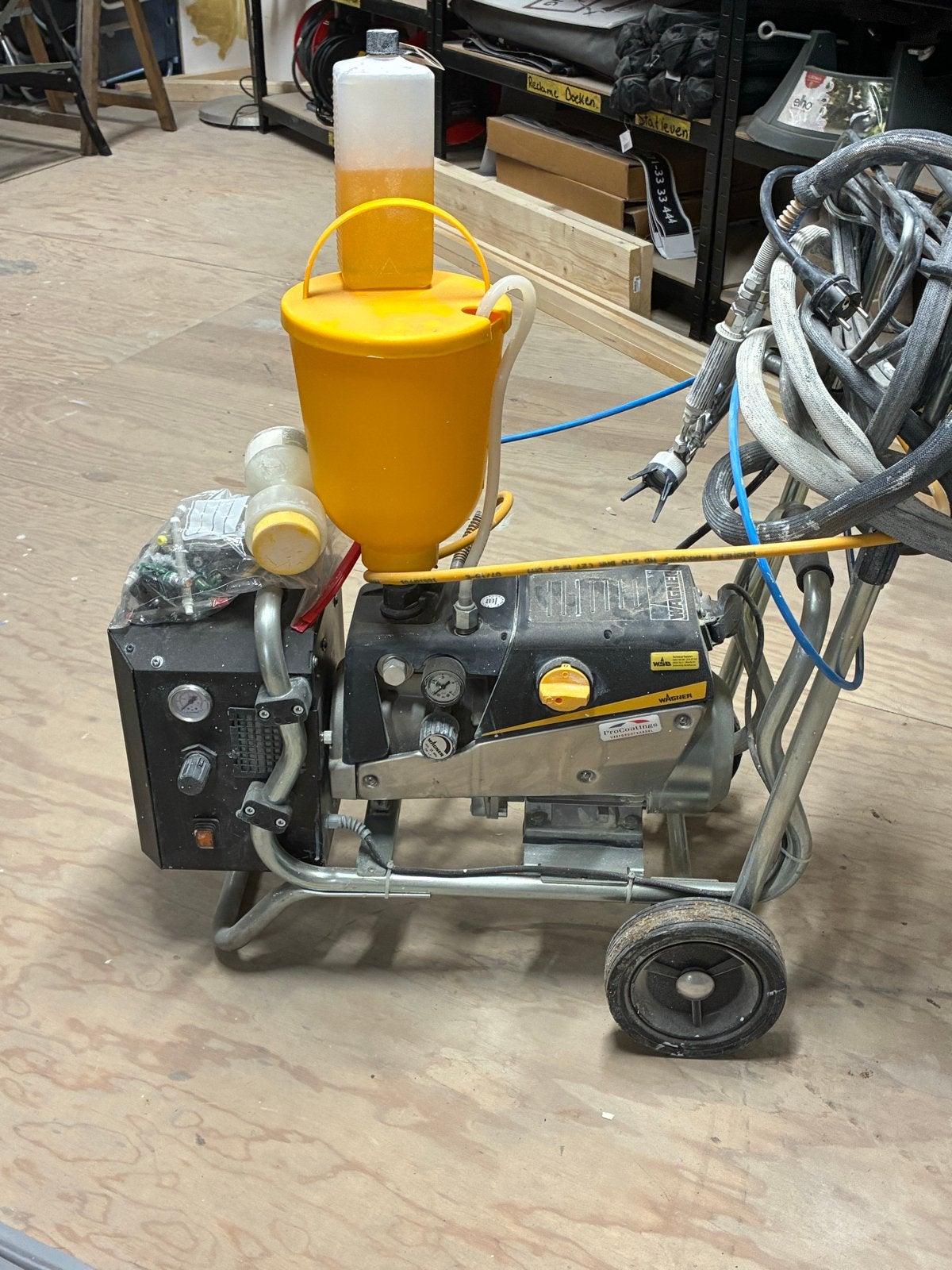 Wagner AB 100 Verfspuit - Professionele Airless Spuit, Ophalen, Gebruikt, Verfspuit of Verfpomp