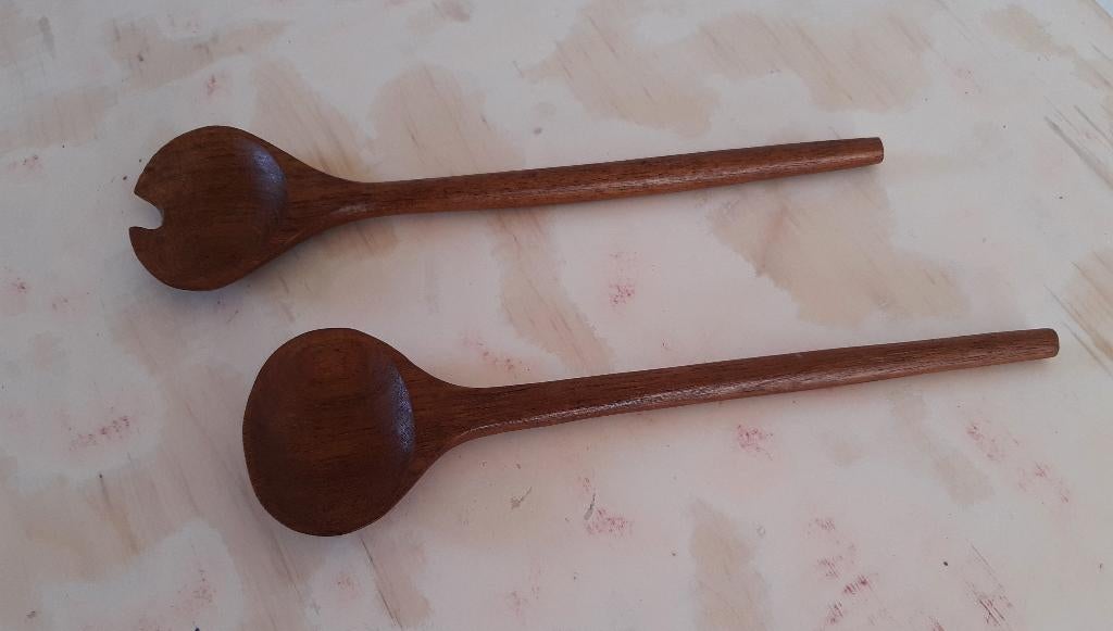 VINTAGE TEAKHOUTEN SLACOUVERT, Ophalen of Verzenden, Zo goed als nieuw, Hout