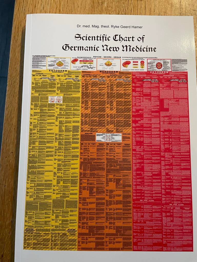 Scientific Chart of Germanic New Medicine - Dr. Hamer, Ophalen of Verzenden, Zo goed als nieuw, Kruiden en Alternatief
