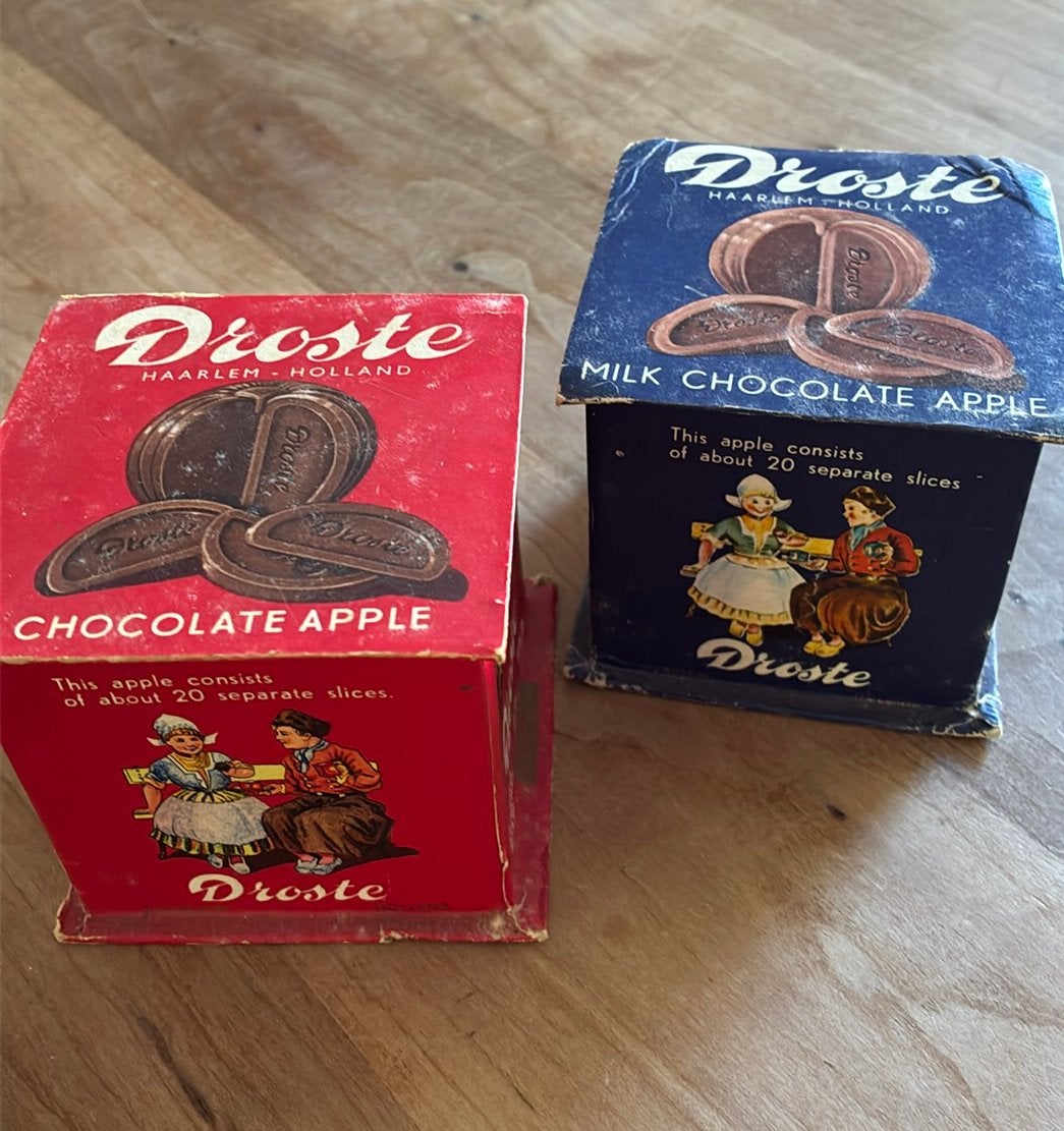 Droste chocolade appels, Verzamelen, Blikken, Ophalen of Verzenden, Gebruikt, Overige, Droste