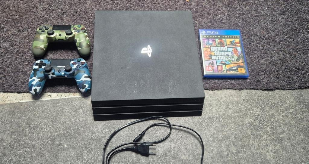 Playstation 4 Pro 1TB Refurbished, Spelcomputers en Games, Spelcomputers | Sony PlayStation 4, Ophalen, Met games, Met 2 controllers
