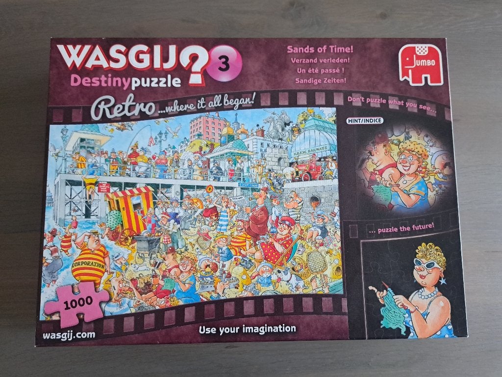 Wasgij Destiny 3 Retro - Verzand verleden!, Ophalen of Verzenden, 500 t/m 1500 stukjes, Zo goed als nieuw, Legpuzzel