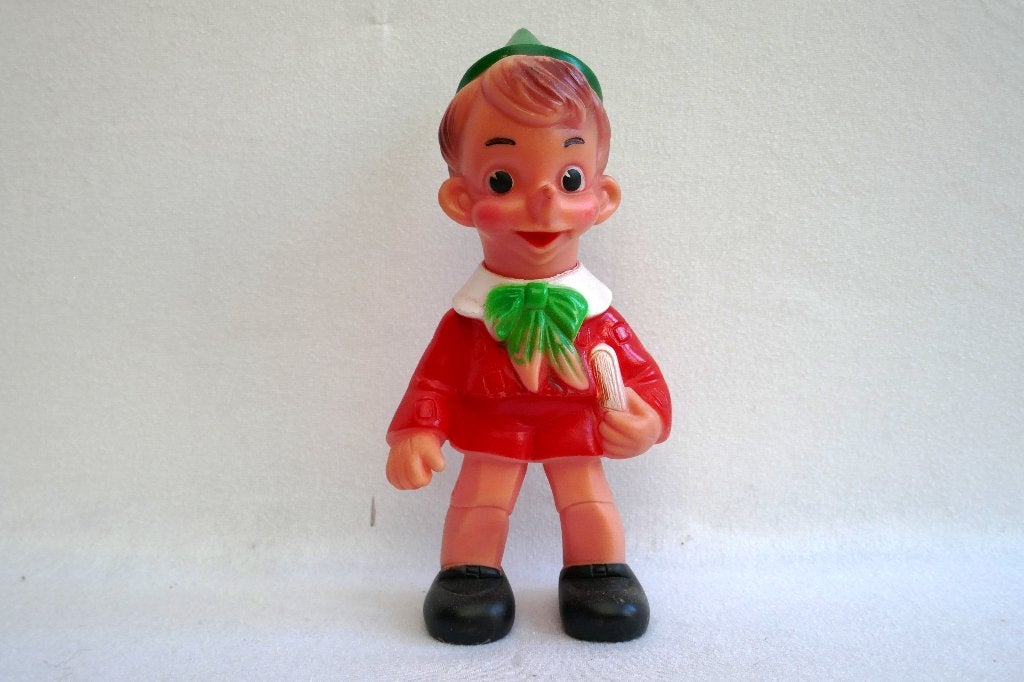 Pinokkio - rubber toys - made in Italy jaren 60, Antiek en Kunst, Verzenden