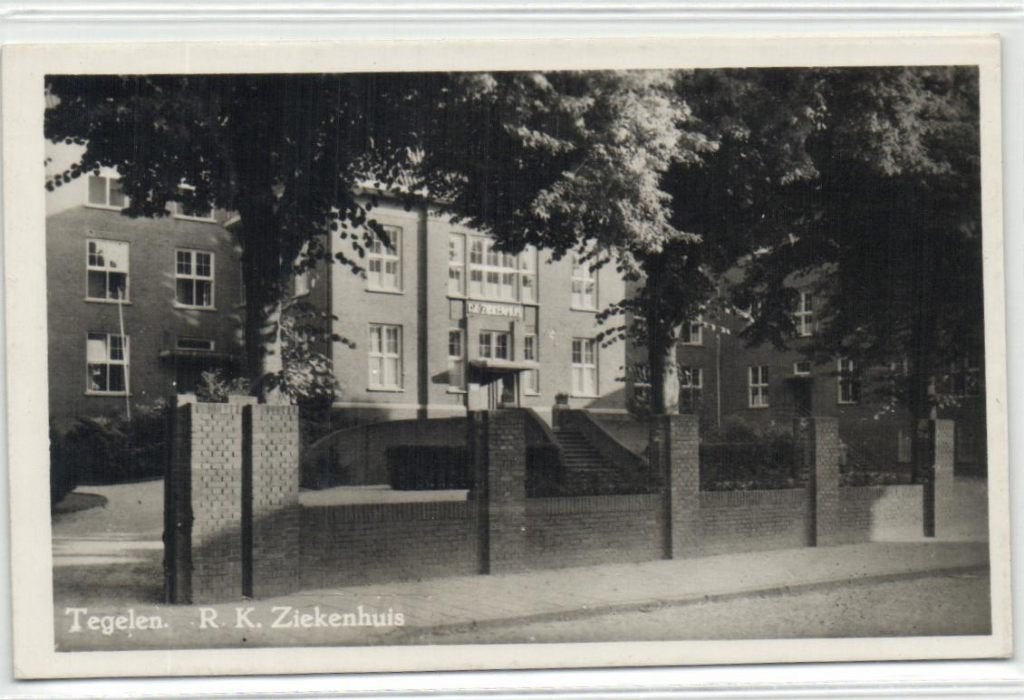 x28075 tegelen ziekenhuis, Verzamelen, Ansichtkaarten | Nederland, Verzenden, Voor 1920, Noord-Brabant