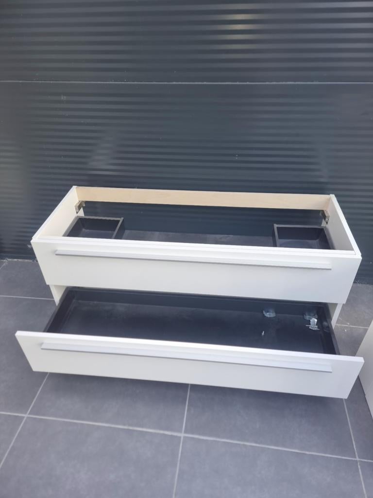 Wastafelonderkast met twee lades - Wit.Nieuwe., Huis en Inrichting, Badkamer | Badkamermeubels, 100 tot 150 cm, Ophalen of Verzenden