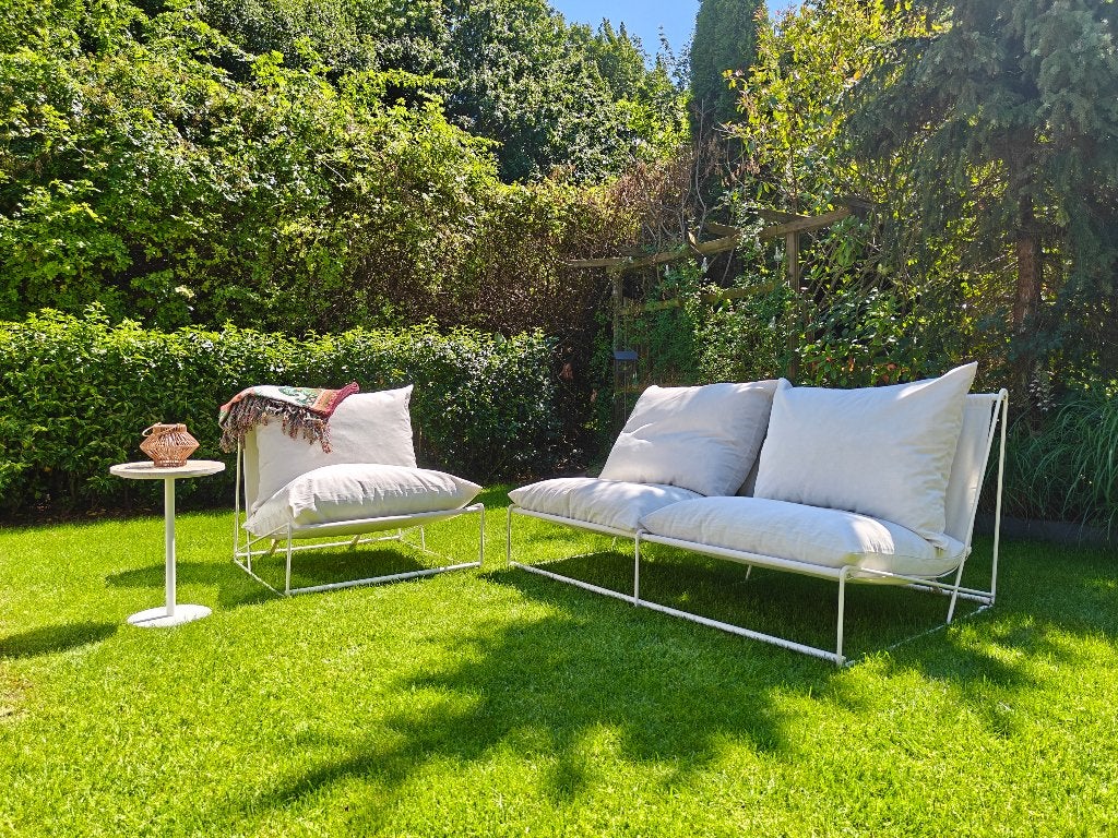 Loungeset SKLUM Amaro tuinset – 3 zitplaatsen, Ophalen, 3 zitplaatsen, Aluminium, Zo goed als nieuw
