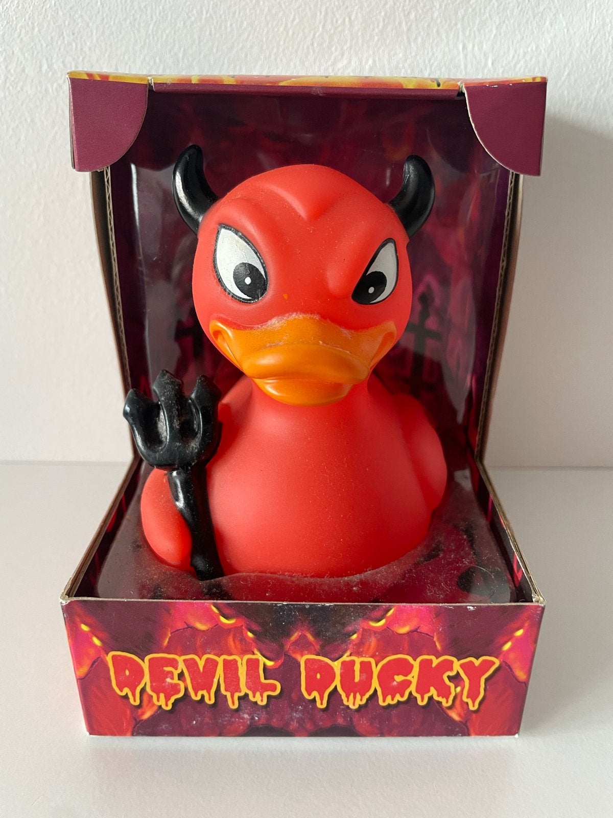 Devil Ducky badeend - CelebriDucks, Kinderen en Baby's, Speelgoed | Overig, Nieuw, Jongen of Meisje, Ophalen of Verzenden