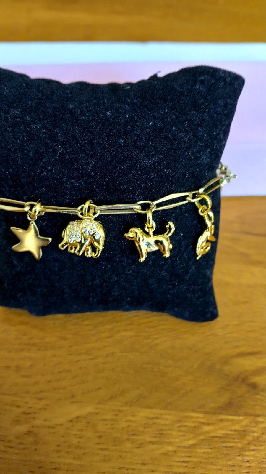 14 Karaat gouden closed fovere armband met bedels, Ophalen of Verzenden, Zo goed als nieuw, Goud, Goud