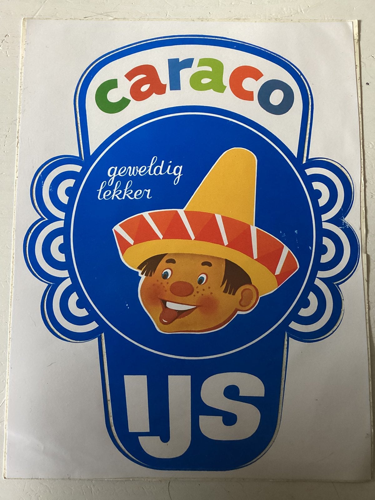Sticker Caraco ijs, Verzenden, Zo goed als nieuw, Merk