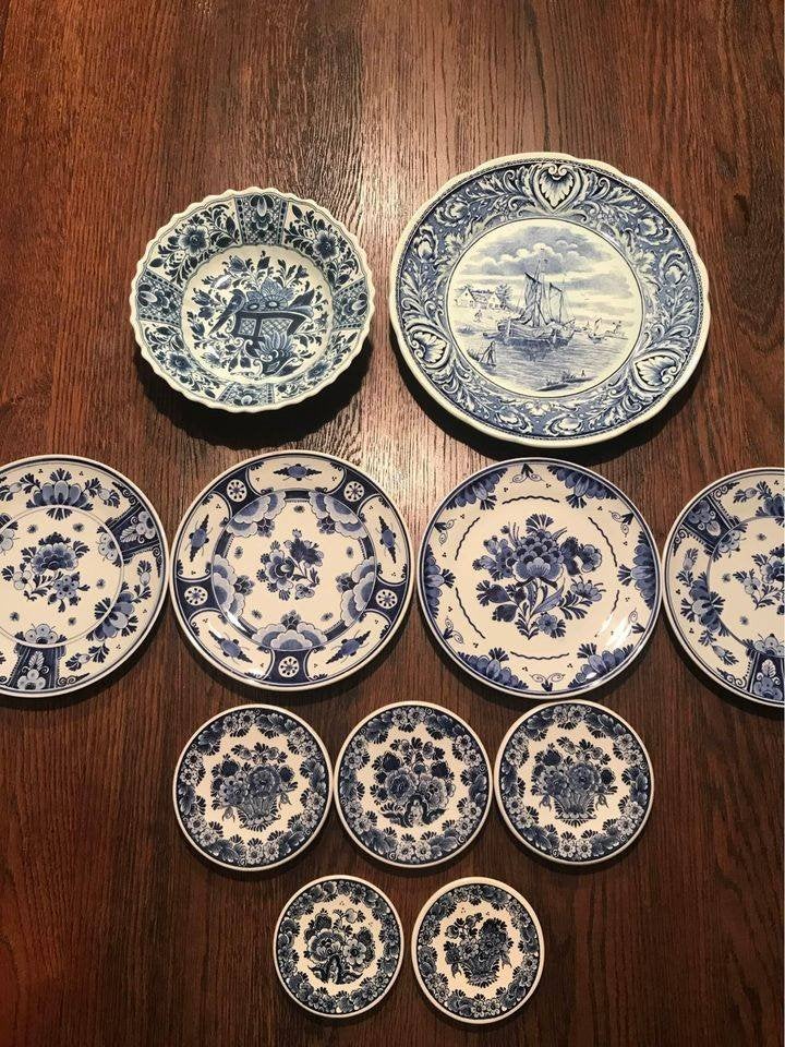 Delfts blauw borden en kommen, Antiek en Kunst, Antiek | Keramiek en Aardewerk, Ophalen of Verzenden
